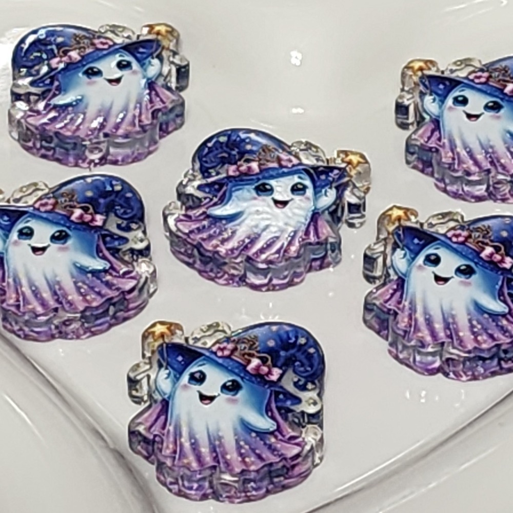 Ghost Witch Beads 2 Pcs Focal Beads Beaded Pen Jewelry Making Halloween